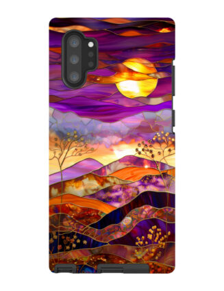 Stained Glass Sunset Samsung Case | Dreamy Sky Samsung Case Galaxy Note 10 Plus Tough Case Matte